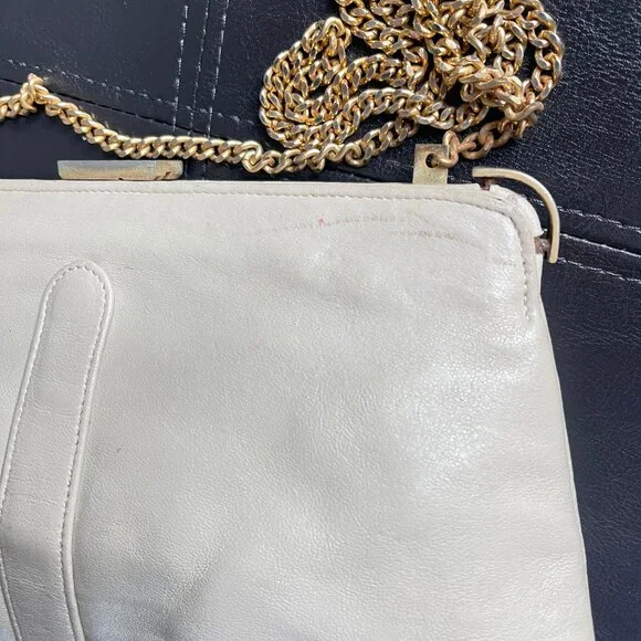 Bernard Nerson Paris crossbody bag David's Palm Beach made in France Milk color - Picture 6 of 9